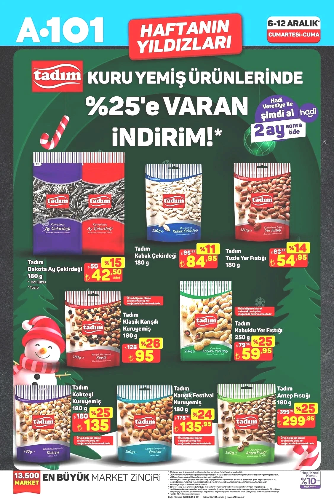 6-12 ARALIK A101 AKTÜEL İNDİRİMLERİ