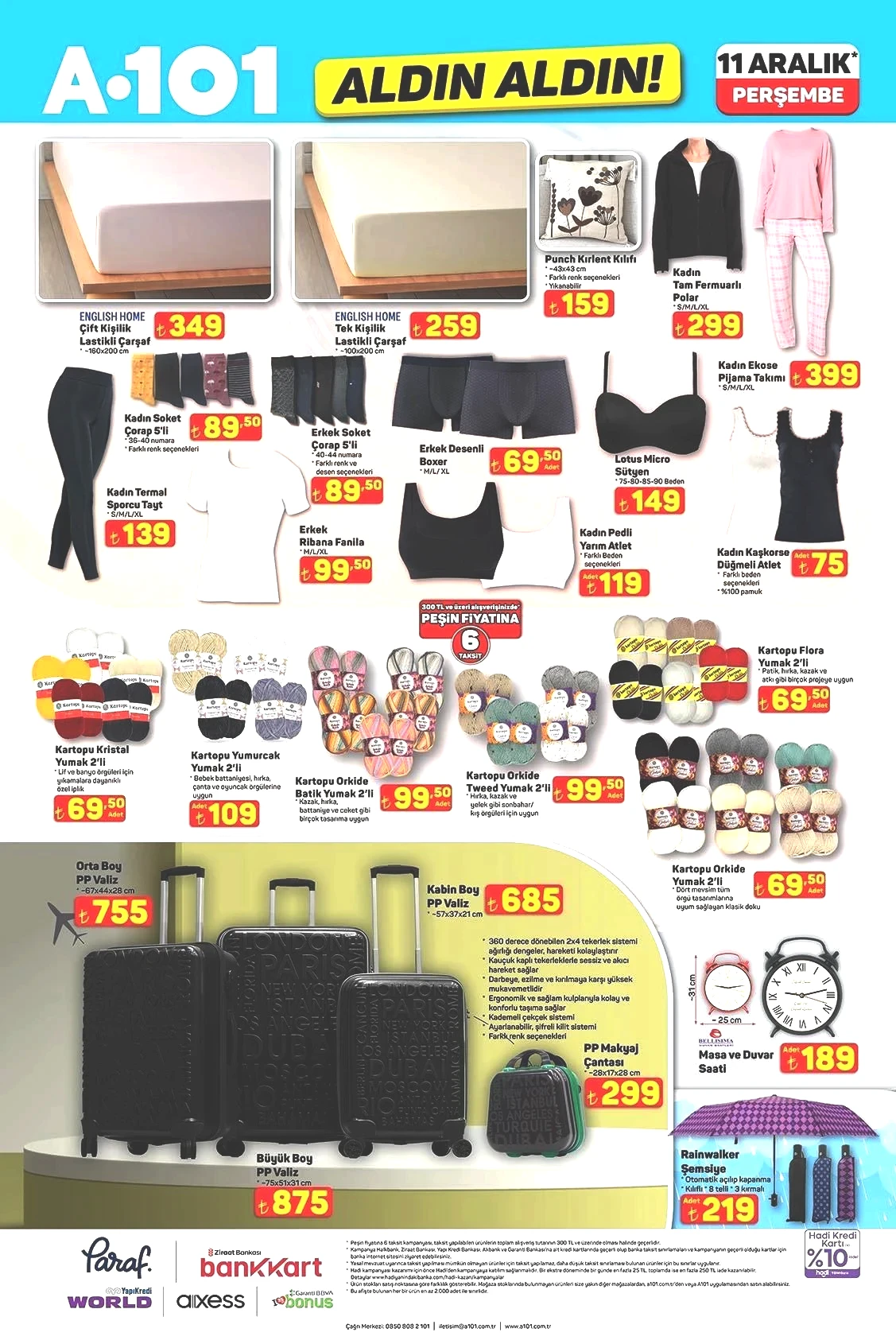 A101 ALDIN ALDIN 11 ARALIK AKTÜEL İNDİRİMLERİ